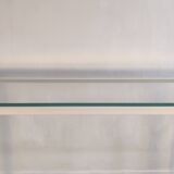 Iconic white console with designer spacer, signed Pierre Vandel Paris