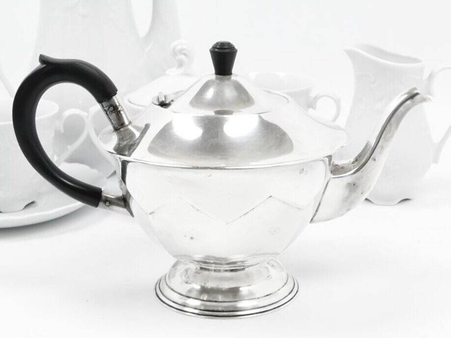 Plated brass coffee pot from Christofle, France, 1930s