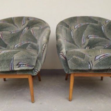 Pair of vintage bucket chairs 60s