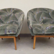 Pair of vintage bucket chairs 60s