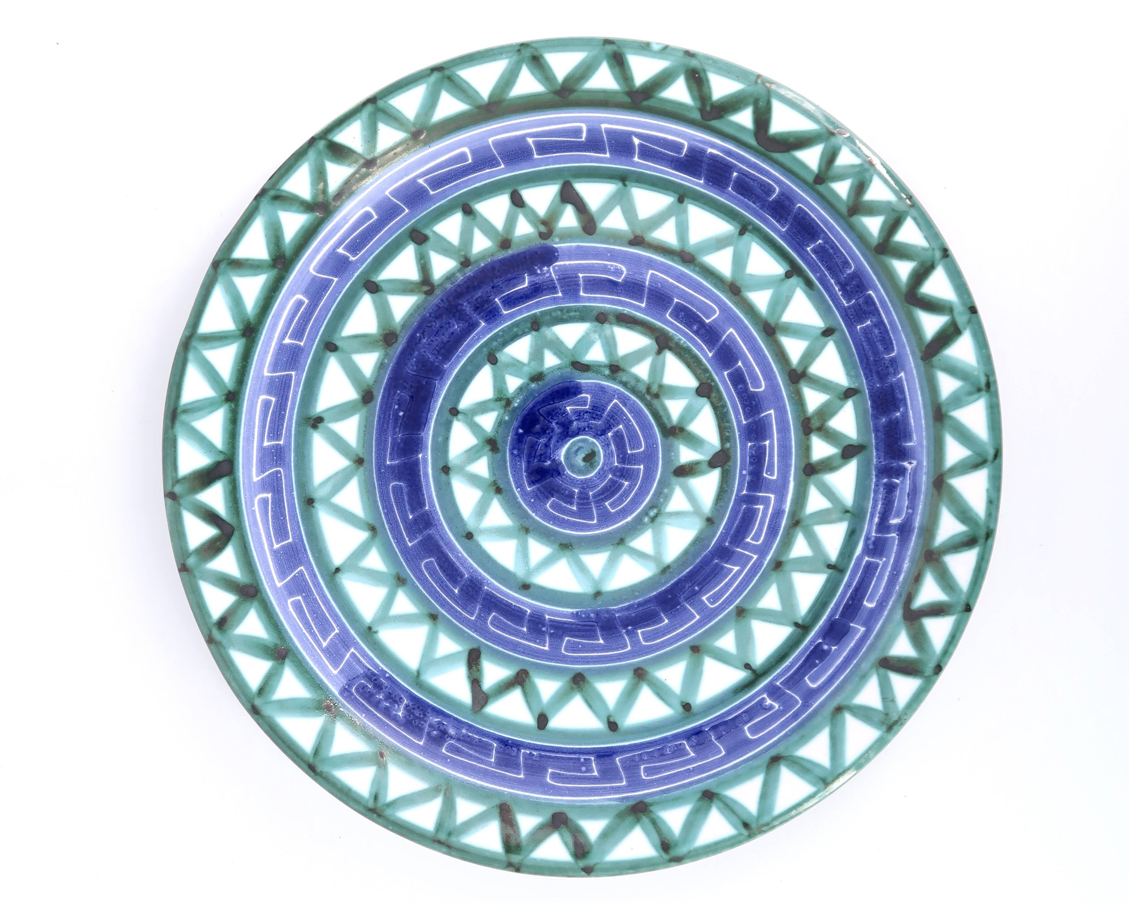 Ceramic pie dish by Robert Picault, Vallauris