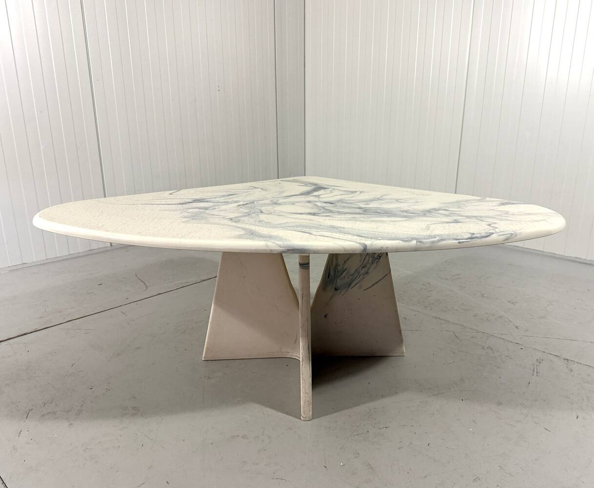 Artificial marble coffee table side table 1980’s