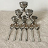 Set of stainless steel egg cups by Guy Degrenne