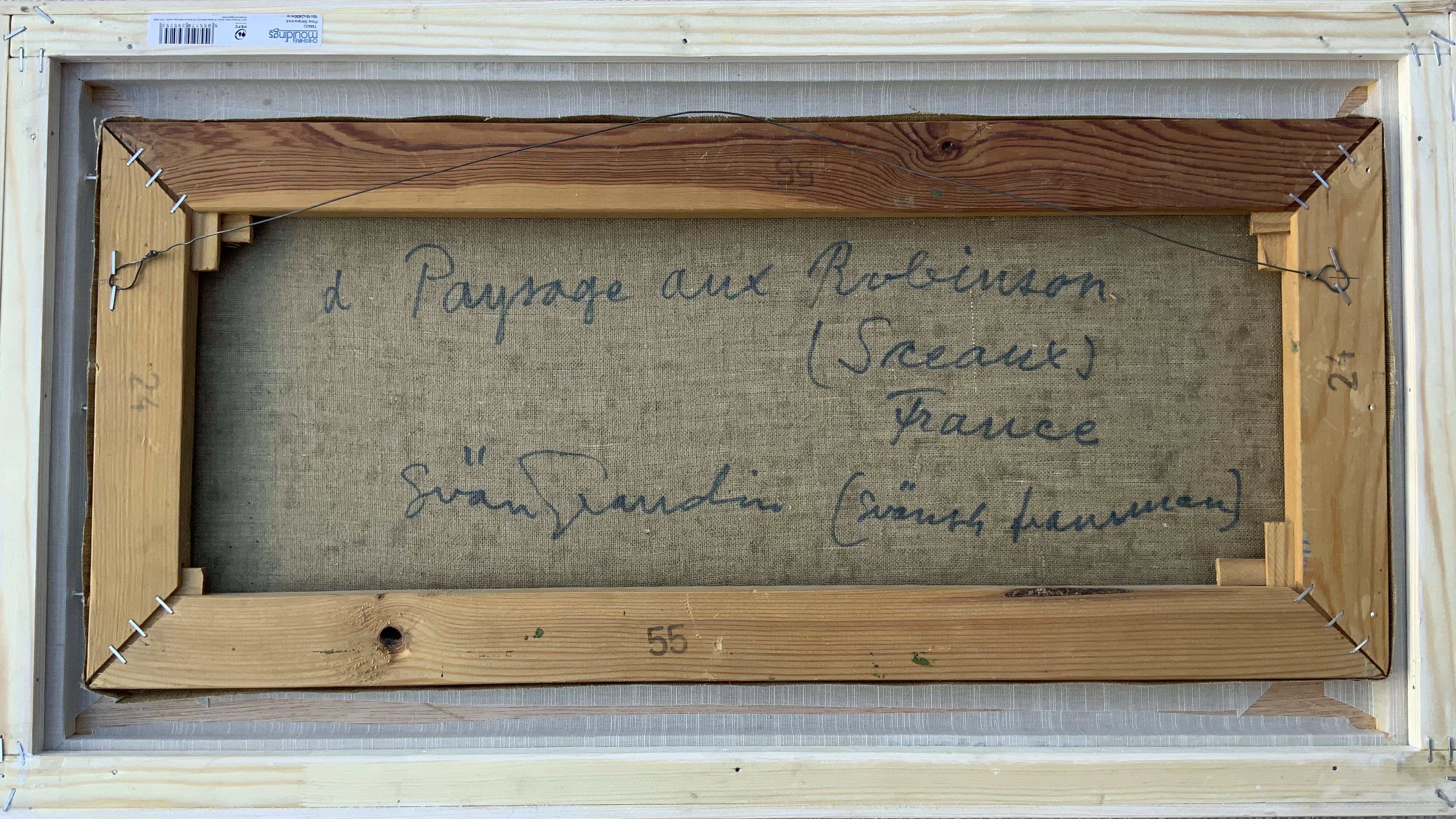 Vintage Landscape Painting“Paysage aux Robinson” By Svan Grandin 1906-1982