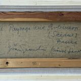 Vintage Landscape Painting“Paysage aux Robinson” By Svan Grandin 1906-1982