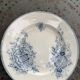 Large plate, earthenware dish, cartridge model, sarreguemines, U & C, made in France, earthenware