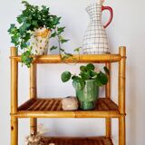 Vintage rattan shelf - bookcase