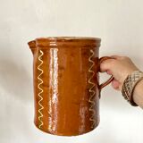 Provencal pitcher in glazed terracotta