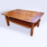 Elm coffee table by Alain Gaubert