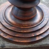 Art Deco turned wood lamp