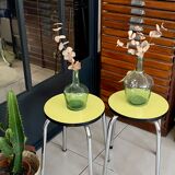 Pair of yellow Formica stools