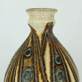 Vase mid century bay keramik model fat lava circle and wave pattern 1970s