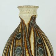 Vase mid century bay keramik model fat lava circle and wave pattern 1970s