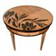 Round wooden hot water bottle coffee table