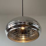 Vintage silver glass pendant light