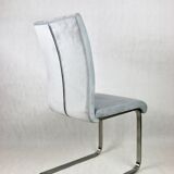 Grey Chairs on aluminium legs fully restored, Set of 4