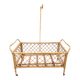 Vintage wicker rattan baby cradle
