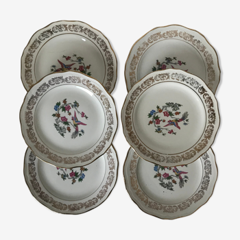 Series of 6 porcelain plates