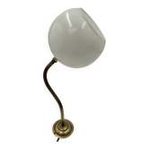 Brass and glass wall light