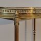 Rolling table dessert in golden brass and solid mahogany 1950/60
