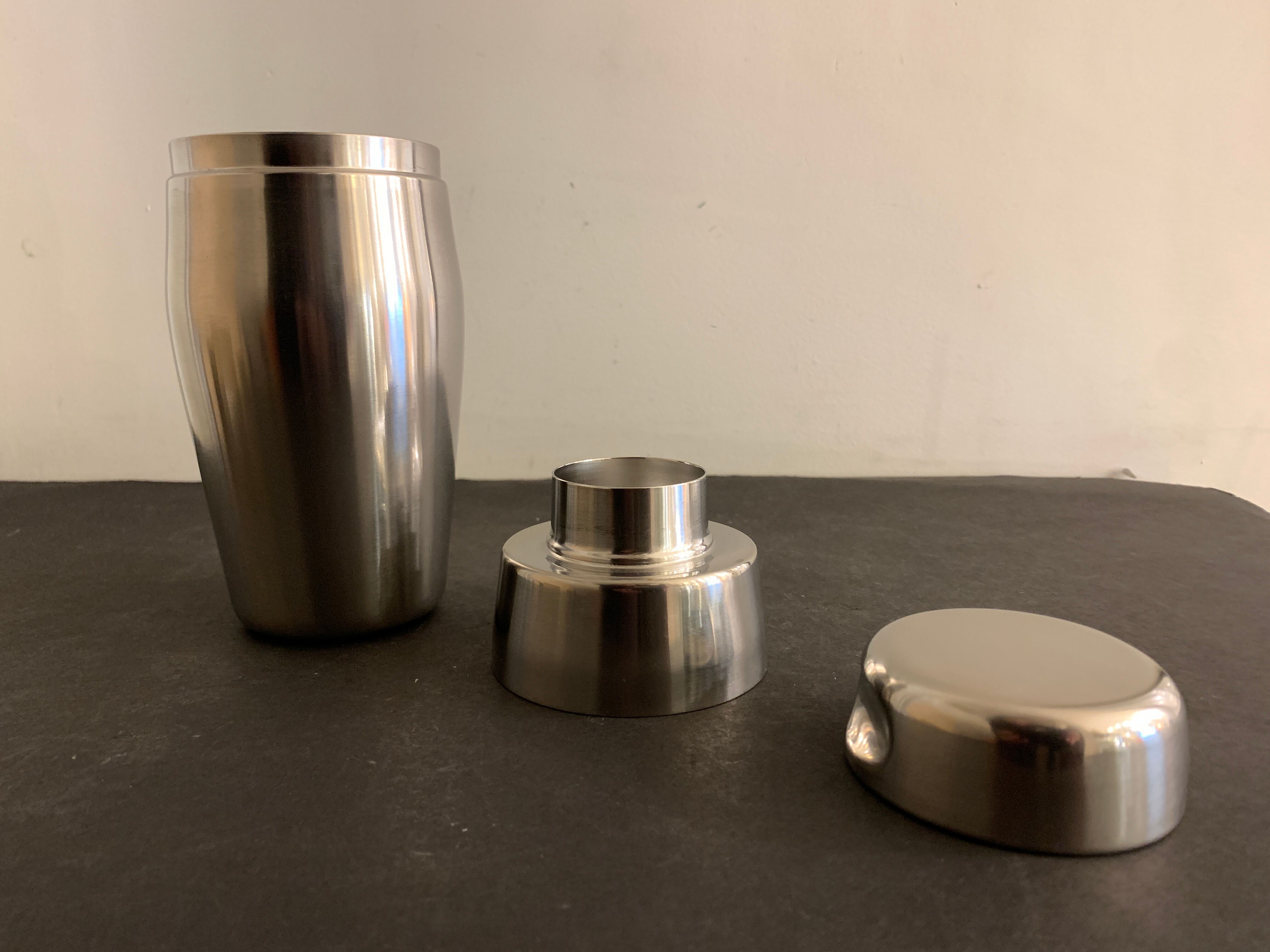 Italian stainless steel shaker Alessi, Massoni and Mazzeri design