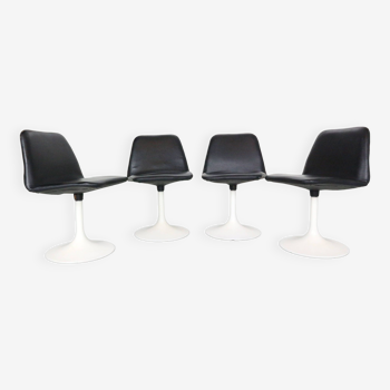 Scandinavian Modern Set Of 4 Dinning Chairs By Börje Johanson Vinga, Sweden 1970