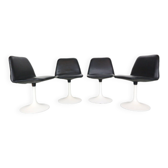 Scandinavian Modern Set Of 4 Dinning Chairs By Börje Johanson Vinga, Sweden 1970