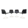 Scandinavian Modern Set Of 4 Dinning Chairs By Börje Johanson Vinga, Sweden 1970