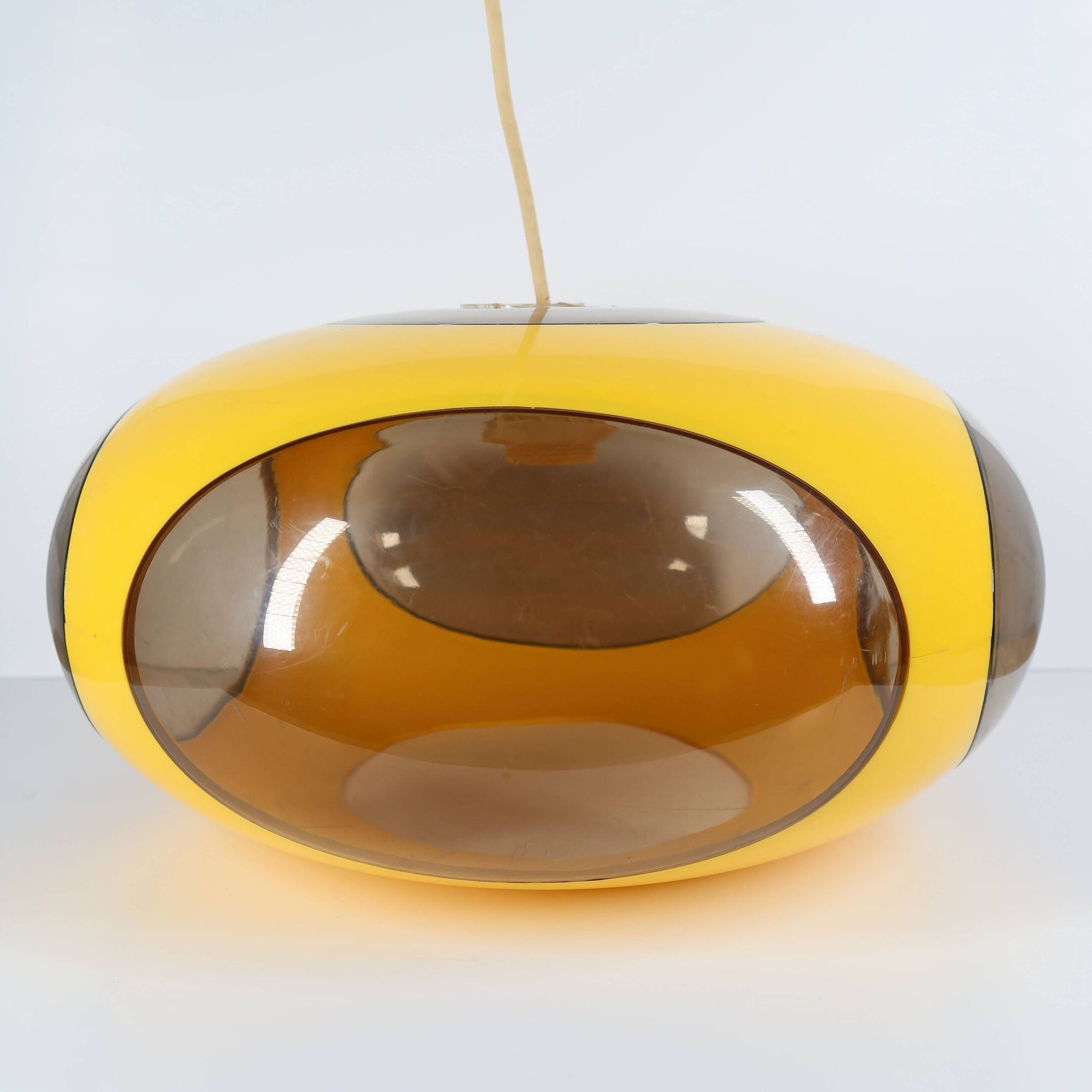 Suspension UFO Space Age yellow by Luigi Colani for Massiv, Belgium, 1970