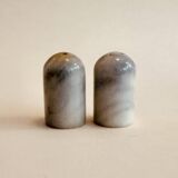 Marble salt and pepper shakers