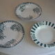 8 hollow plates Terre de Fer - Castres green