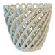 Woven ceramic plant pot
