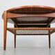 Scandinavian Modern Teak& Rattan Round Coffee Table, 1960's Denmark
