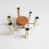 Mid Century Teak Candlestick