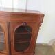 Curved showcase library carved wood 2 doors mahogany English style