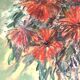 Huile sur Isorel, bouquet de fleurs, Bernard Marre