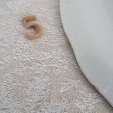 6 flat flowered plates
