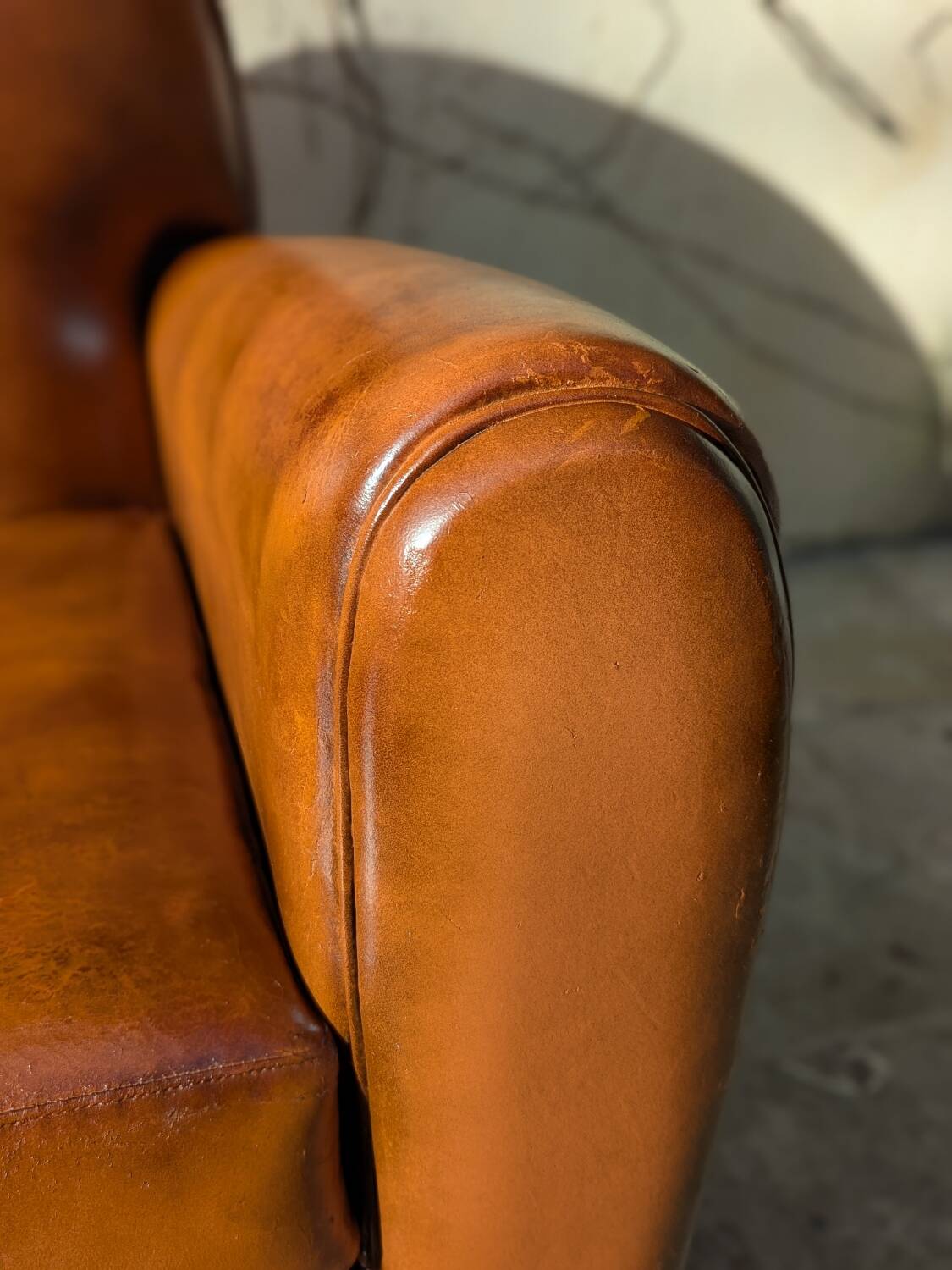 Fauteuil club en cuir