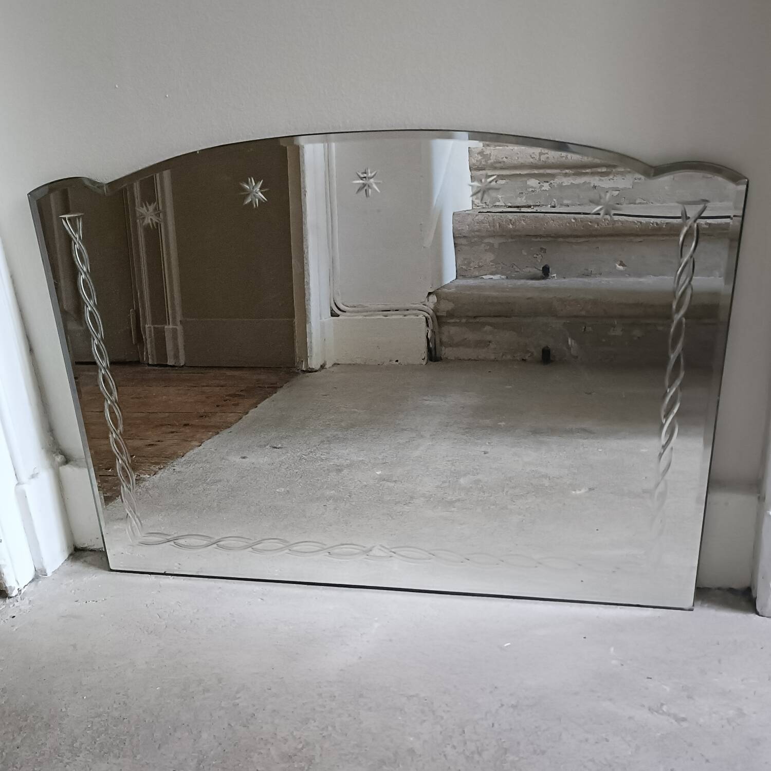 Bevelled Art Deco mirror