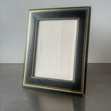 Antique black leather  with gilding frame measurements 19 cm x 15 cm