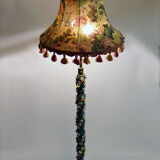 Ceramic floor lamp with little roses, 1950s