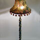 Ceramic floor lamp with little roses, 1950s
