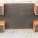 Cognac leather coffee table, vintage 1980s.