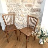 Pair of Baumann bistro chairs
