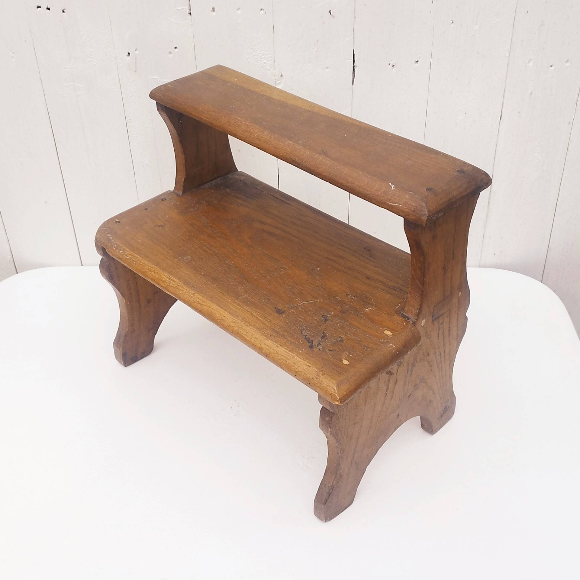 Wooden step stool vintage country decoration