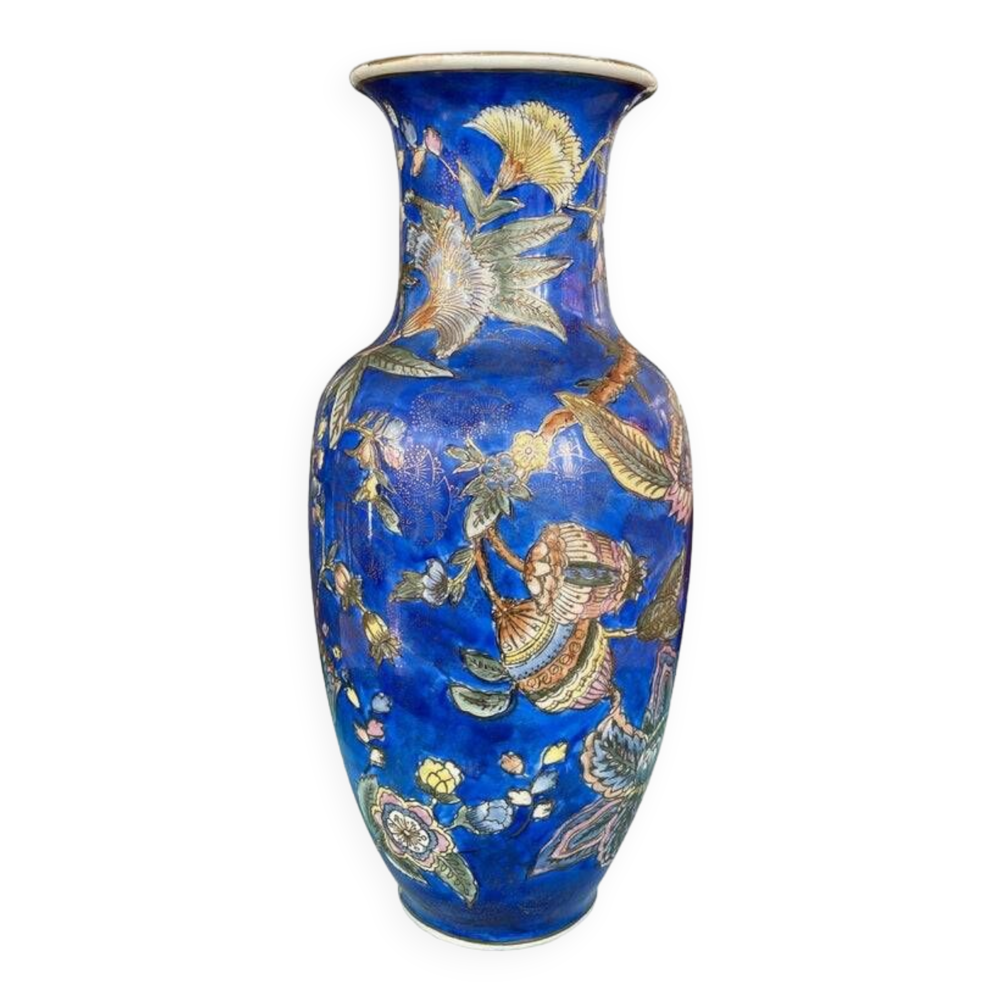 Vintage Chinese Blue Porcelain Vase