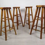 4 brutalist bar stools