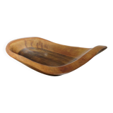 Large walnut bowl, signed, in the style of Alexandre Noll