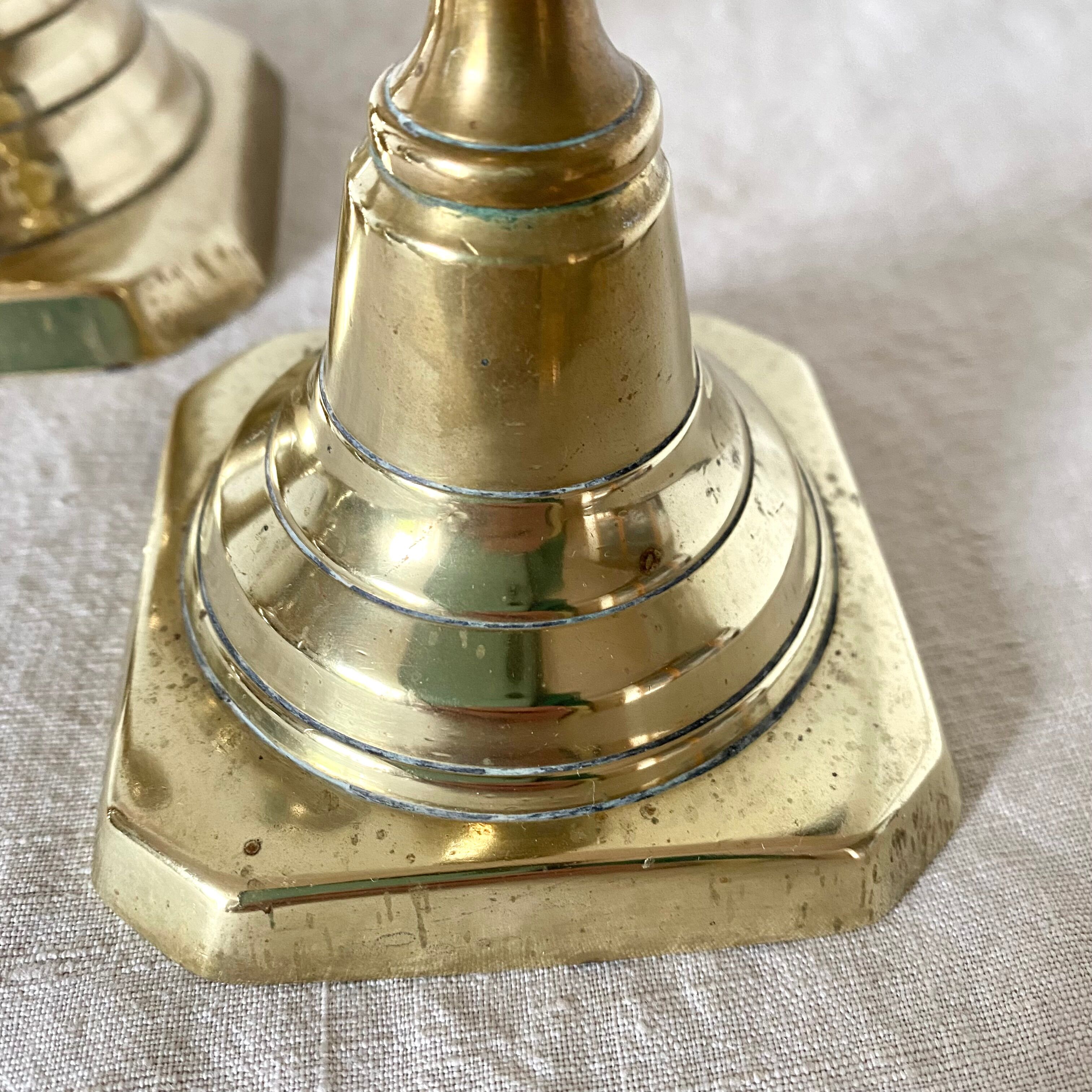 Old brass candlesticks England