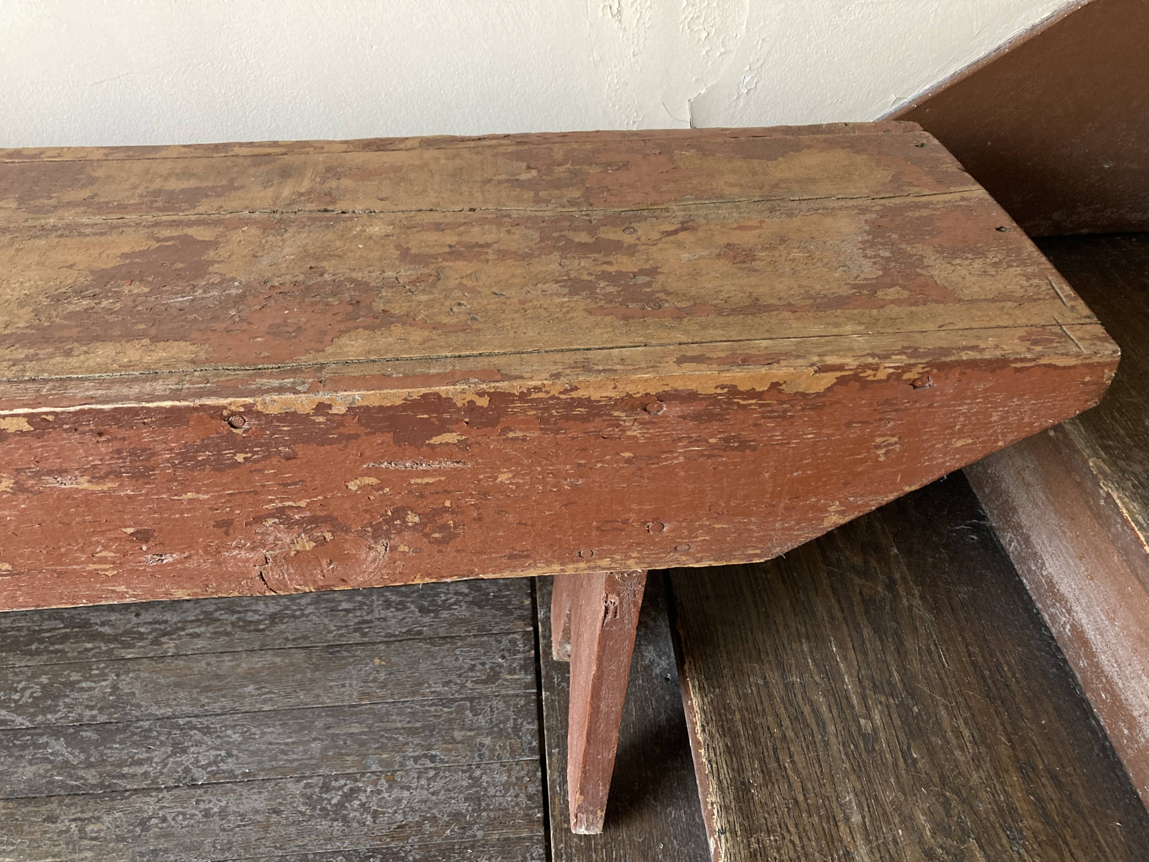 Shaker farm bench mid-19th century popular art Hudson Valley USA